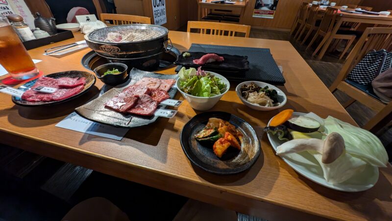 奈良プラザホテル・夕食の焼き肉２