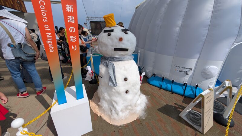 大阪関西万博・南魚沼産の雪とカマクーラー